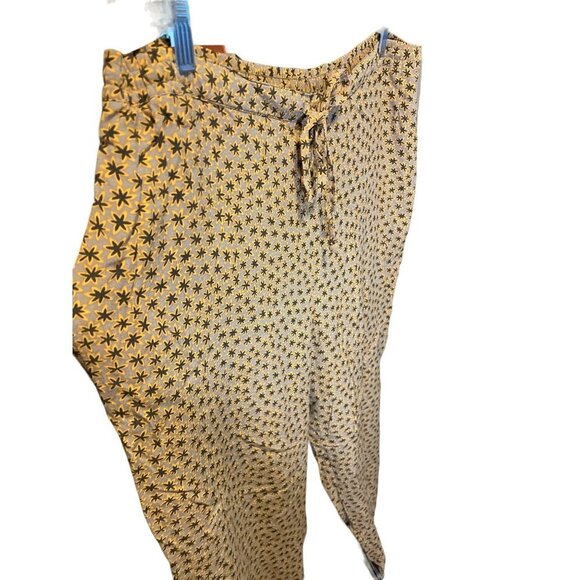 Innovation Sport Yellow Patterned Elastic Drawstring Loose Fitting Pocketed Pant - Picture 4 of 11